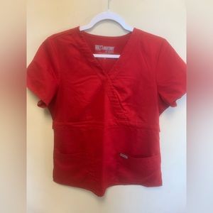 Grey’s Anatomy Scrub Top in Red